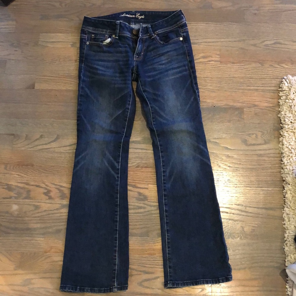 America Eagle stretch boot cut jeans .